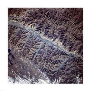  Mountain Range from Space Poster (12.00 x 12.00): Home 