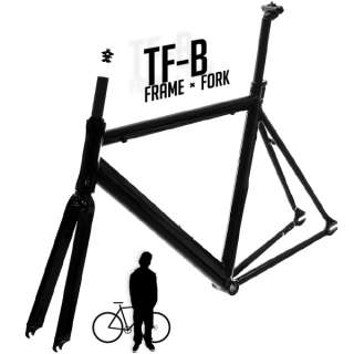 Track Fixie Road Bike Frame with Fork Black 53cm  