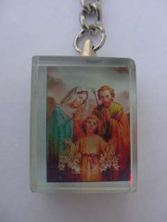 12 Key Chain set Crystal Glass Holy Pictures Jesus Mary  
