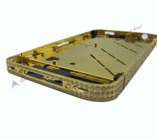Gold Diamond Plating Plate Bezel Frame Middle Chassis Housing For 