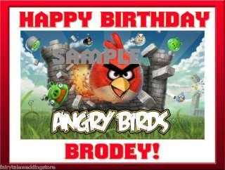 Angry Birds Edible Cake Frosting Image Wii Game Birth*  