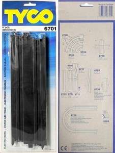 TYCO Mattel HO Slot Car 9 Straight Tracks Older 6701  