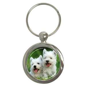 Westie Puppy Dog 3 Round Key Chain AA0644