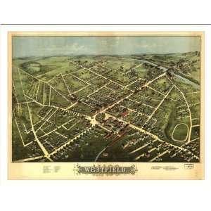  Historic Westfield, Massachusetts, c. 1875 (L) Panoramic 