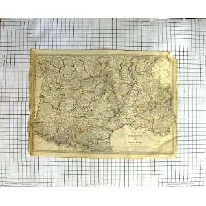  ANTIQUE MAP FRANCE 1831 PYRENEES DORDOGNE WALKER