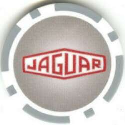 50 pcs 11.5 gram JAGUAR car logo Poker Chips   Gray  