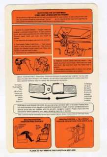 Southwest Airlines B 727 Safety Card. A tri fold in fine condition 