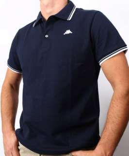 Robe di Kappa 80s Harry Tipped Polo Shirt Navy/White 80s Casuals L,XL 