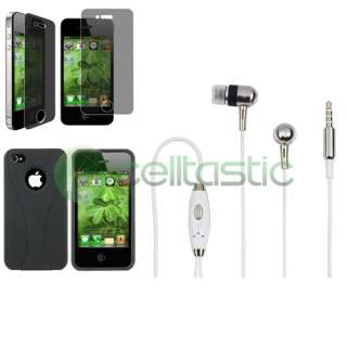 Black Cup Shape Case Cover+Earphone+Privacy SP For iPhone 4 s 4s 4G 