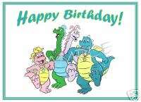 Edible Cake Image Dragon Tales Happy Birthday Rec  