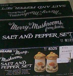 NEW IN BOX MERRY MUSHROOM SALT PEPPER   