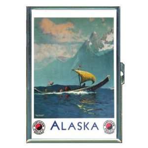  Northern Pacific Railroad Alaska ID Holder, Cigarette Case 