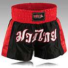   Large Muay Thai Kickboxing Shorts Mma Boxing Training Short Black/Red