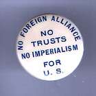 1896 WILLIAM Jennings BRYAN Campaign pin button