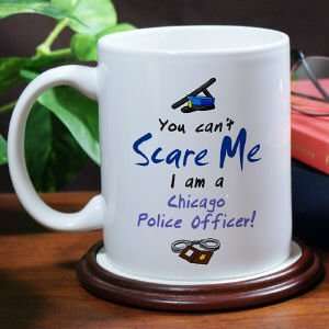 Cant Scare Me Police Officer Coffee Mug: Home & Kitchen