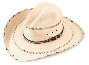 Pinto GUS Cowboy HAT ~ Western PALM LEAF ~ Sahuayo Straw   Black 
