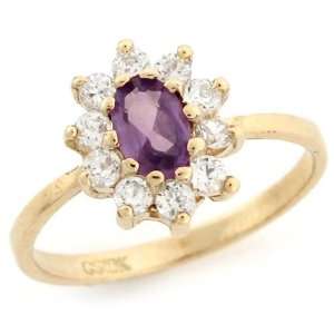    10k Gold Synthetic Alexandrite June CZ Birthstone Ring Jewelry