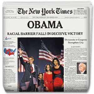  Complete Original Historic Newspaper   Barack Obama 