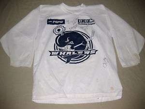 PLYMOUTH WHALERS youth large jersey autographed CCM  
