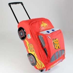   Rolling Lightning McQueen Luggage Suitcase Race Car 