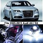 Audi A6 S6 White LED Lights Interior Package Kit C6 (Fits: Audi A6)