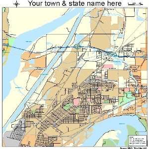  Street & Road Map of Granite City, Illinois IL   Printed 