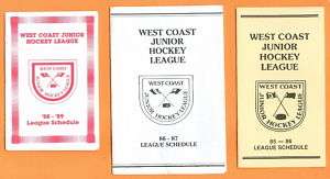 1985 86 West Coast Junior Hockey League Schedule WCJHL  