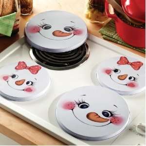  Snowman Face Round Stove Burner Covers By Collections Etc 