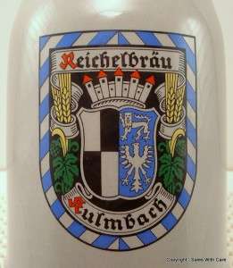 1960s Wick Werke Genuine German Stoneware Reichelbrau Kulmbach Beer 