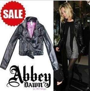 Avril Lavigne ABBEY DAWN Black Leather JACKET 3 sizes  