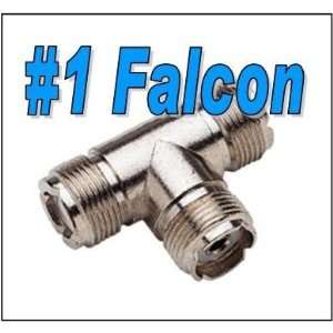  Falcon Products Triple All Female UHF Pl259 Coax Connector 