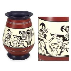  Ceramic vase, Warriors