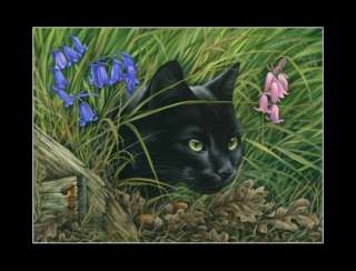 Black Cat Print The Hunter by I Garmashova  
