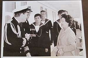 Princess Margaret Aboard Ship Black & White Glossy Photograph  