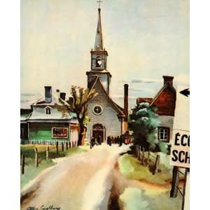   Village Church Road Allen Saalburg   Original Print