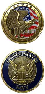 MILITARY UNITED STATES NAVY CHALLENGE COIN GOT FREEDOM NEW ★  