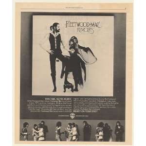  1977 Fleetwood Mac Rumours Warner Bros Records Print Ad 