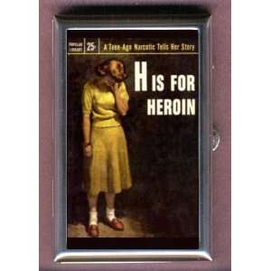  H IS FOR HEROIN DRUGS PULP Coin, Mint or Pill Box Made in 