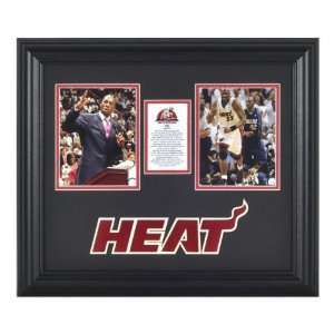 Alonzo Mourning Miami Heat Dual Photograph Retirement Collectible with 