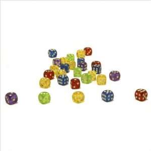   200 Piece 16mm Clear Color Dice Pack Color Green Toys & Games
