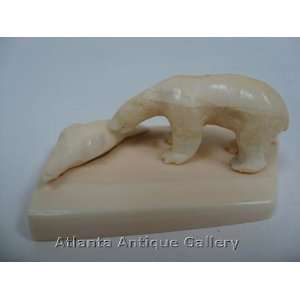  Polar Bear & Seal Walrus Ivory Carving Toys & Games