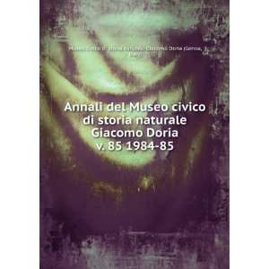   85 Italy) Museo civico di storia naturale Giacomo Doria (Genoa Books