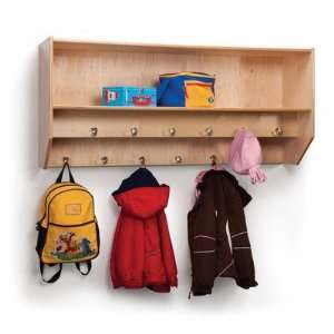   Whitney Brothers Birch Laminate Double Row Wall Mount Coat Rack: Baby