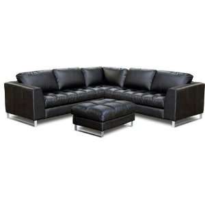  Valentino 3PC L Shaped 2 Arm Pillowtop Sectional & Ottoman 