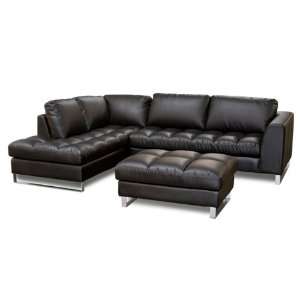  Valentino 2PC LF Chaise Pillowtop Sectional & Ottoman with 