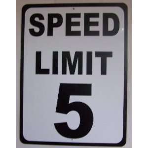   Sized 5 MPH Speed Limit Sign, Aluminum Road Sign: Everything Else