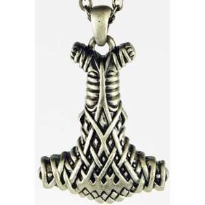  Woven Thor`s Hammer Norse God of Thunder Necklace 