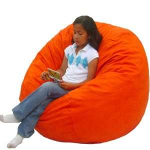  3 feet Pumpkin Cozy Sac Bean Bag Chair Love Seat: Home 