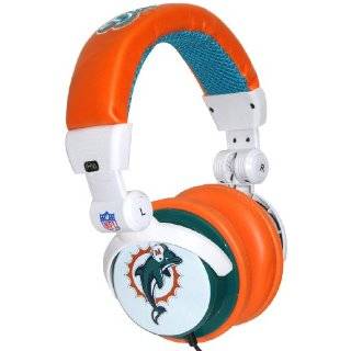   NFH22MID NFL Miami Dolphins DJ Style Headphones, Orange/White/Green