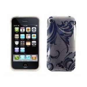  Clear Flower TPU Gel Case for Apple iPhone 3G, 3GS + Clear 